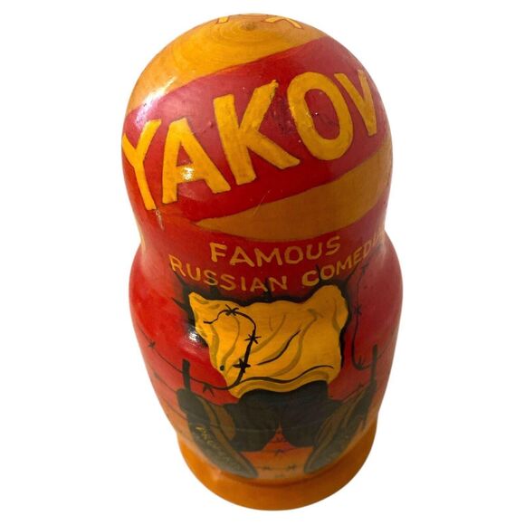 Yakov Smirnoff Nesting Dolls: Hand-Painted USSR Satire, Limited Edition - Picture 8 of 11